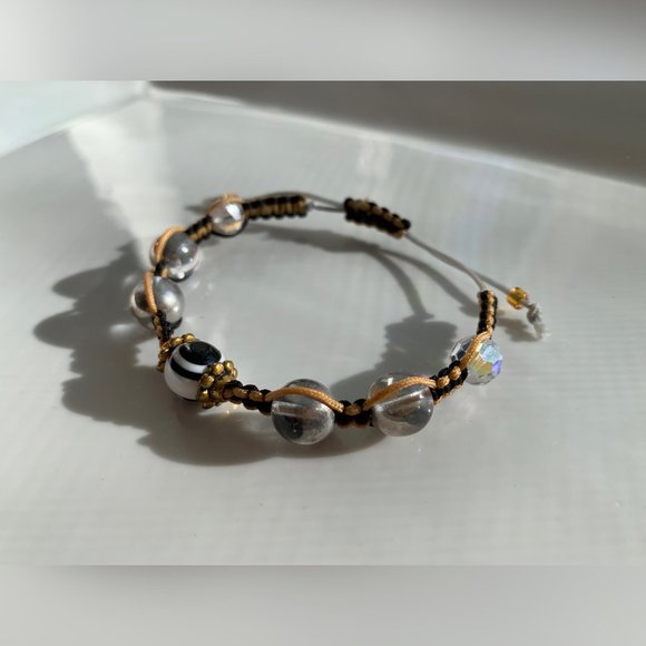 Swarovski Beaded Crochet Handmade Bracelet - Picture 2 of 5